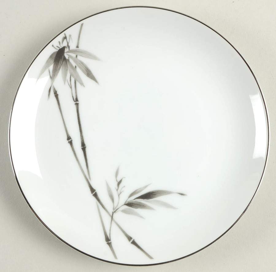 Black Bamboo Bread & Butter Plate by Sango-1