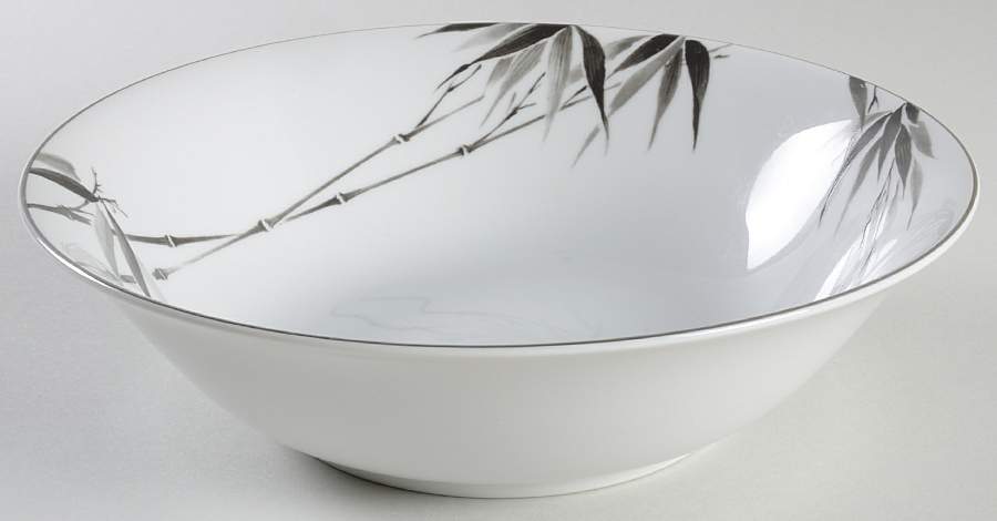 Black Bamboo 9" Round Vegetable Bowl by Sango-1