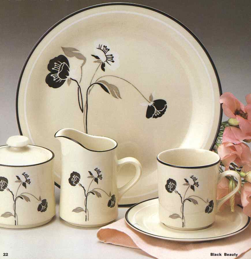 Black Beauty Dinner Plate by Sango-1