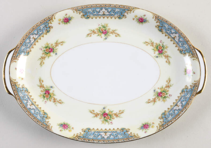 Blue Dawn 12" Oval Serving Platter by Sango-1