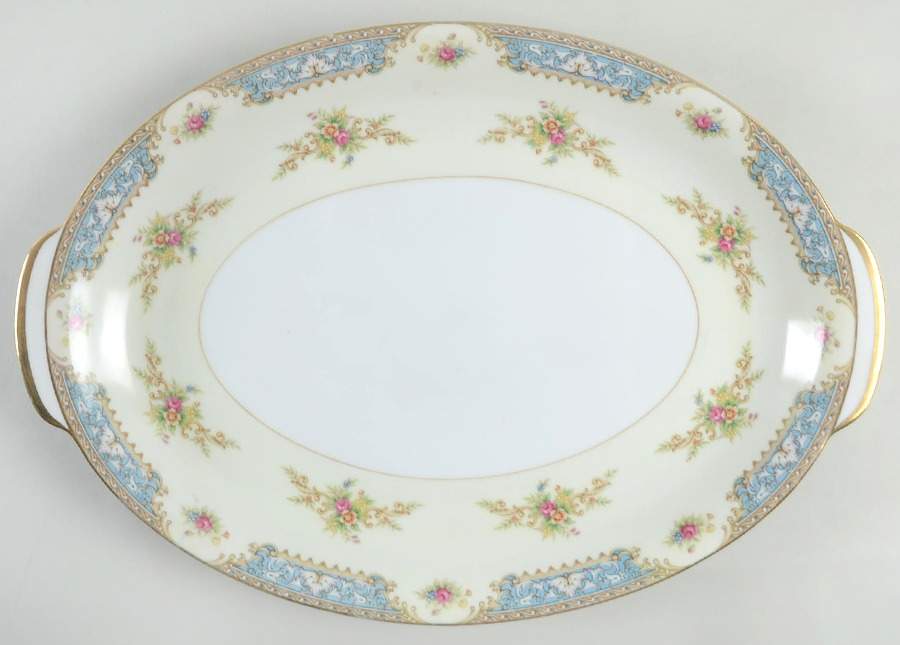 Blue Dawn 16" Oval Serving Platter by Sango-1