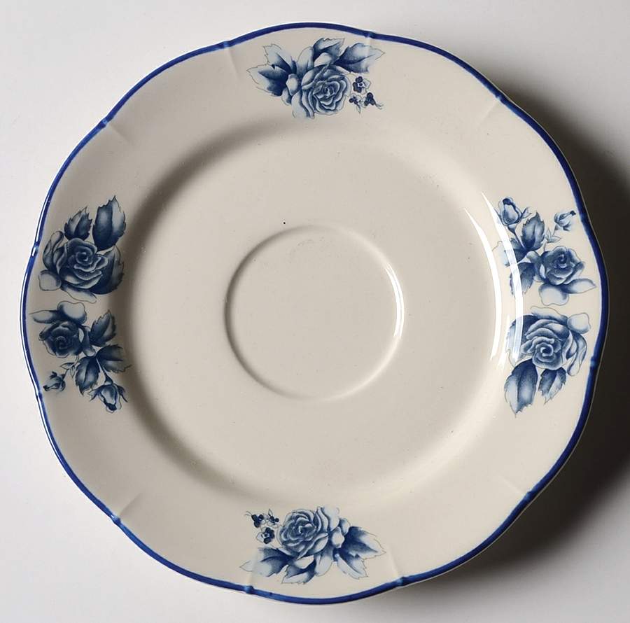 Blue Damask Saucer for Flat Cup by Sango-1
