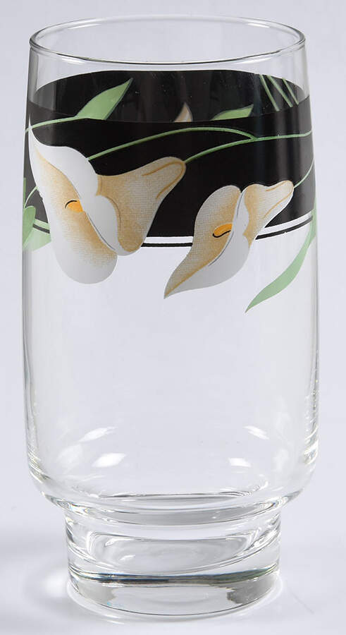 Black Fantasy Glassware Tall Tumbler by Sango-1