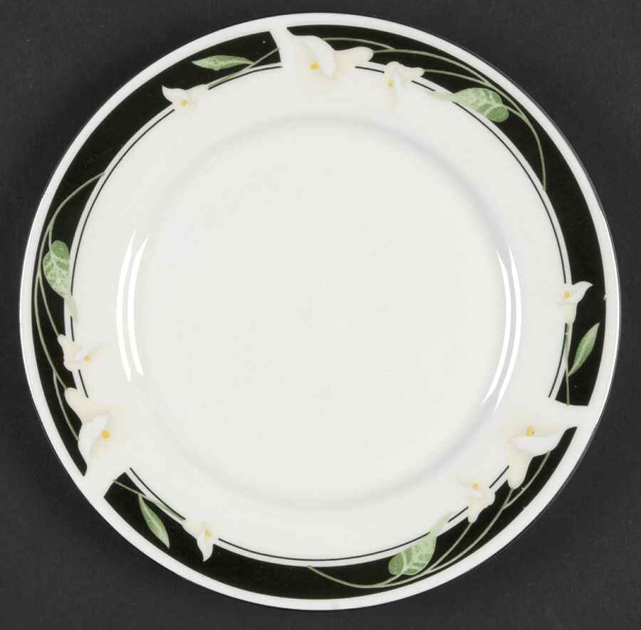 Black Fantasy Bread & Butter Plate by Sango-1