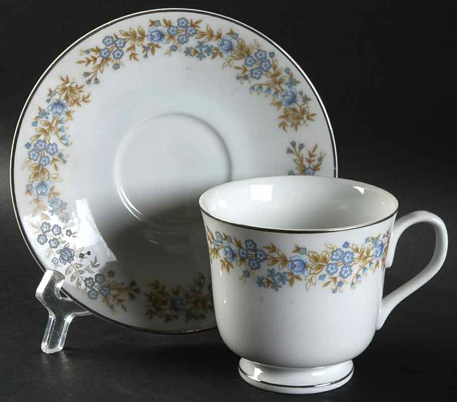Blue Heaven Footed Cup & Saucer Set by Sango-1