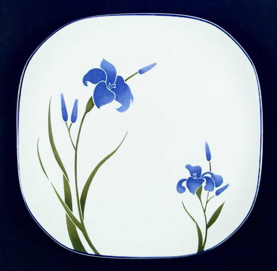 Blue Iris Dinner Plate by Sango-1
