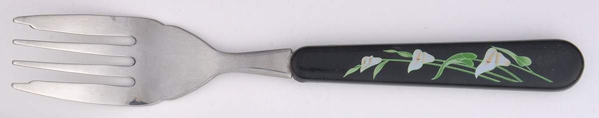 Black Lilies (Quadrille) Individual Salad Fork by Sango-1