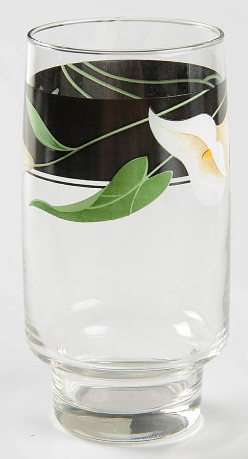 Black Lilies (Quadrille) 12 Oz Glassware Tumbler by Sango-1