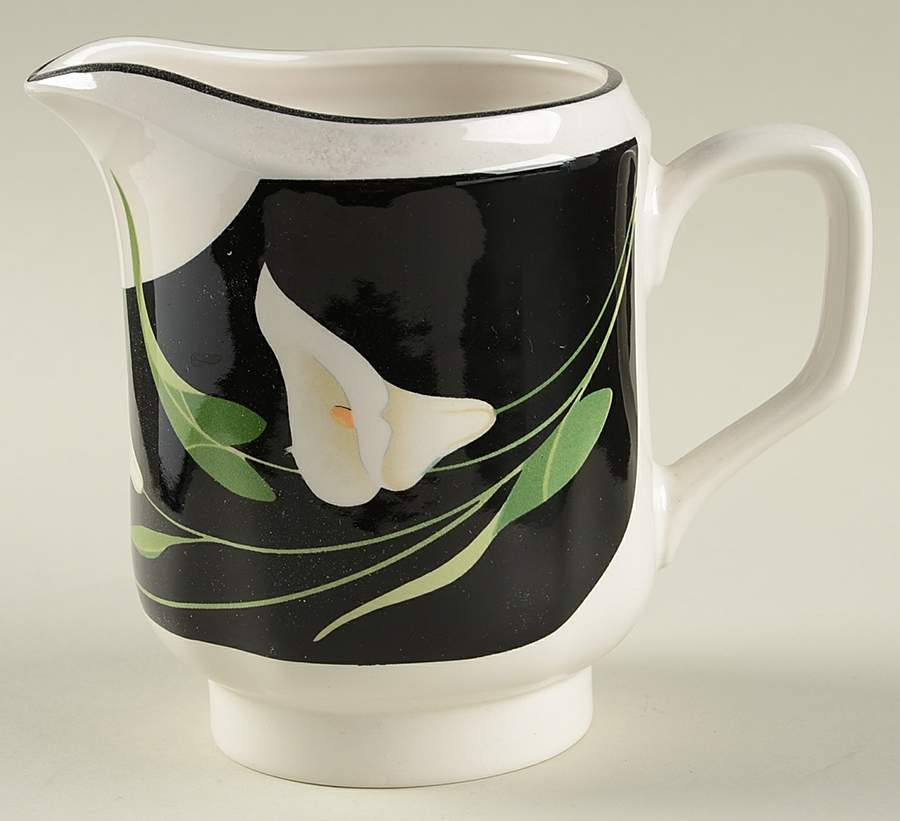 Black Lilies (Quadrille) Creamer by Sango-1