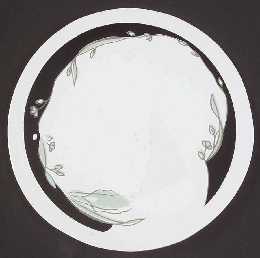 Black Lilies (Quadrille) Vinyl Coaster by Sango-1