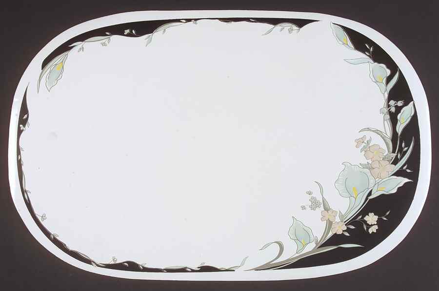 Black Lilies (Quadrille) Vinyl Placemat by Sango-1