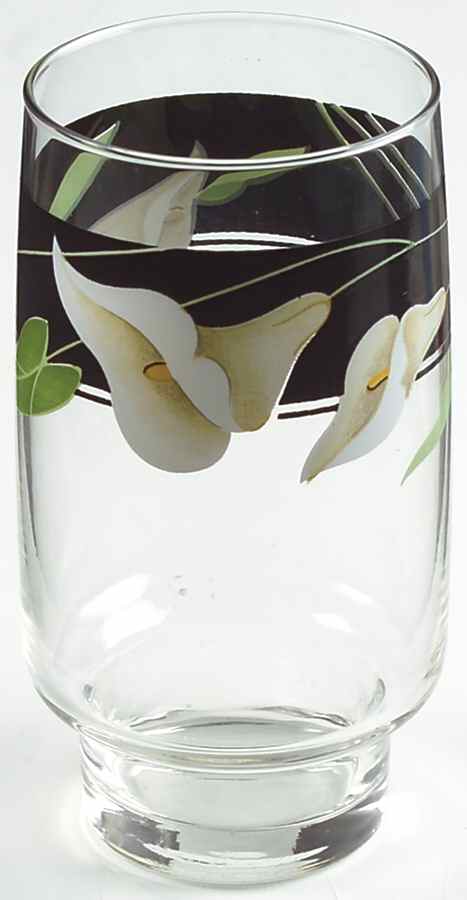 Black Lilies (Quadrille) 10 Oz Glassware Tumbler by Sango-1