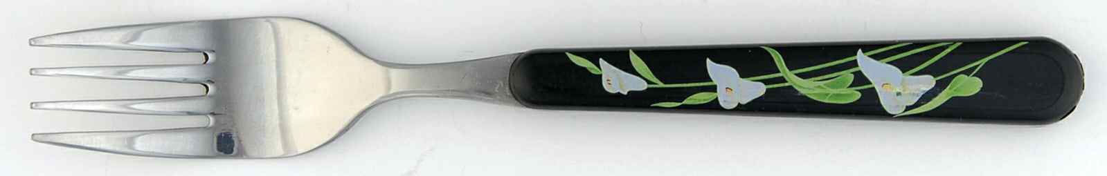 Black Lilies (Quadrille) Individual Salad Fork by Sango-1