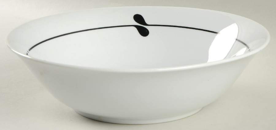 Black Magic (No Trim) 9" Round Vegetable Bowl by Sango-1