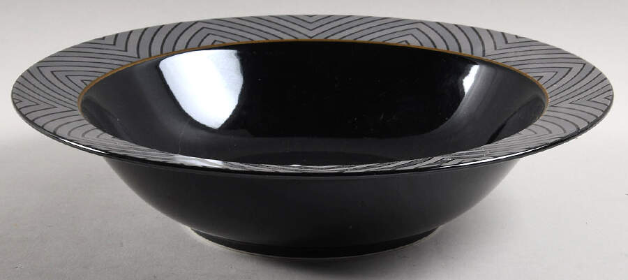 Black Magic 9" Round Vegetable Bowl by Sango-1