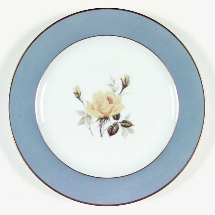 Blue Melody (Yellow Rose) Dinner Plate by Sango-1