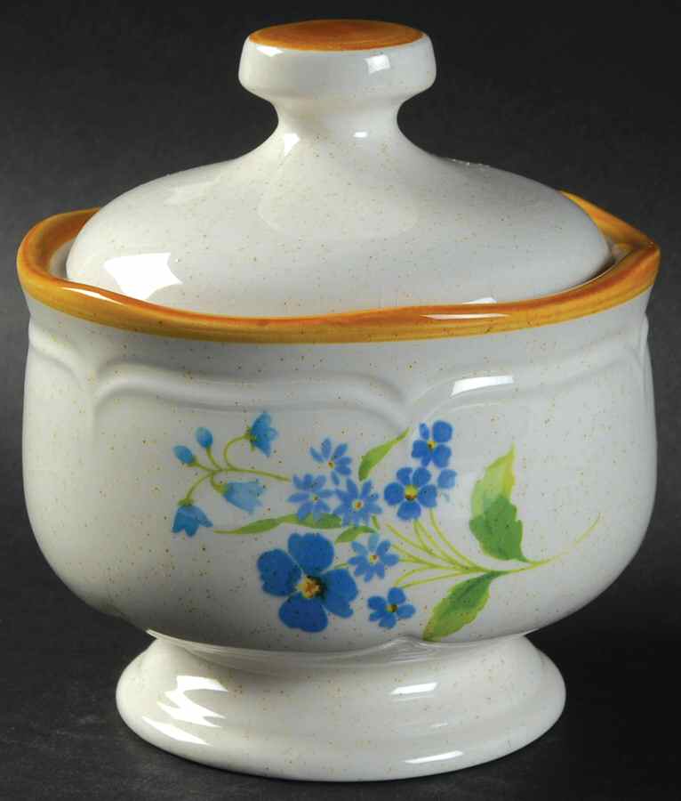 Blue Mirage Sugar Bowl & Lid by Sango-1