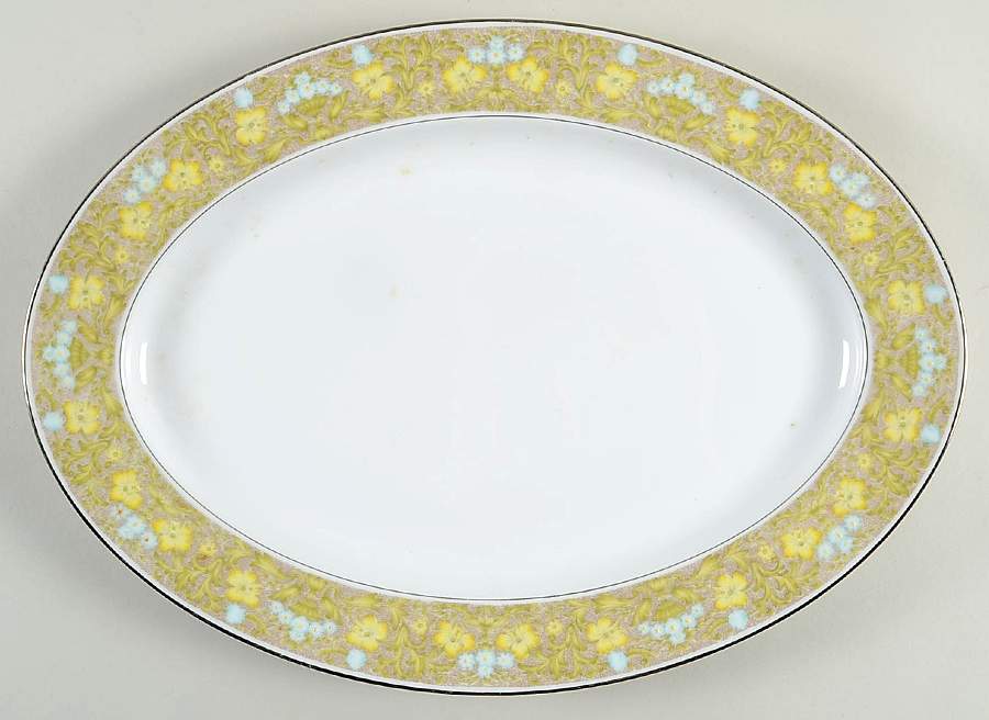 Blue Ridge 16" Oval Serving Platter by Sango-1