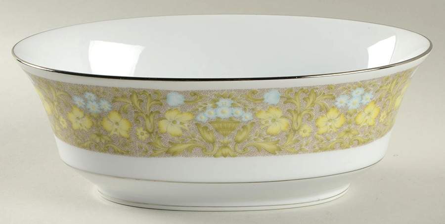 Blue Ridge 9" Oval Vegetable Bowl by Sango-1
