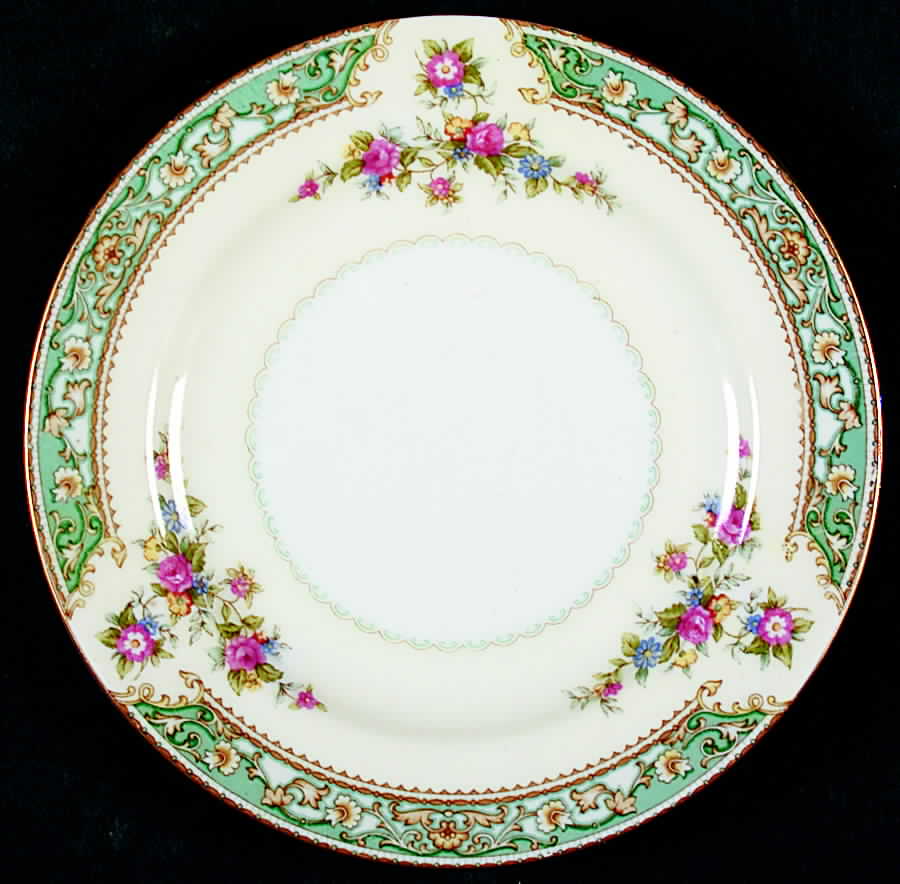 Blue Rose Bread & Butter Plate by Sango-1