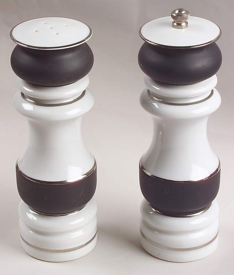 Black Satin Salt Mill & Pepper Mill Set by Sango-1