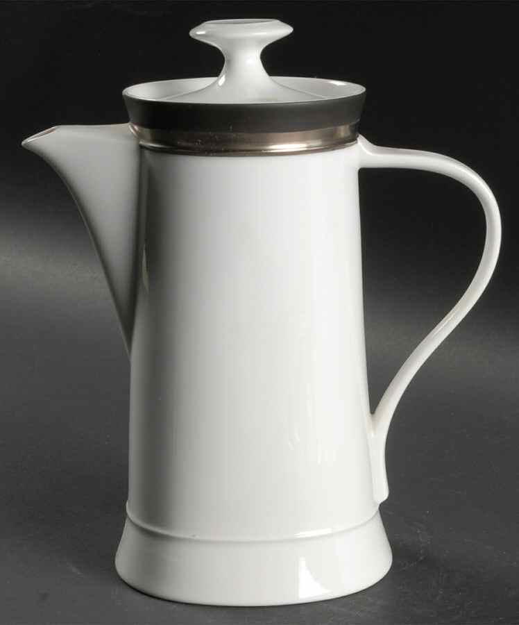 Black Satin Mini Coffee Pot & Lid by Sango-1