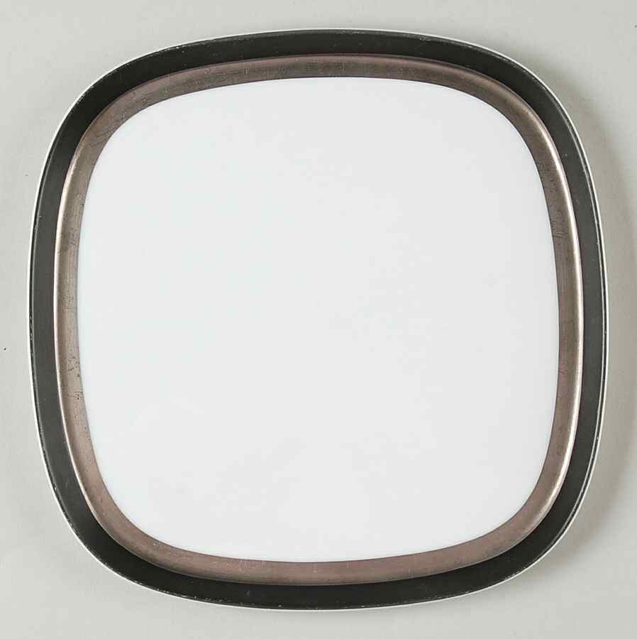 Black Satin Salad Plate by Sango-1
