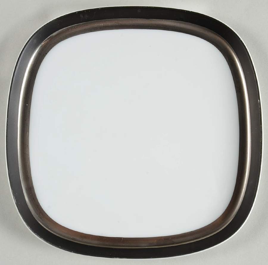 Black Satin Bread & Butter Plate by Sango-1