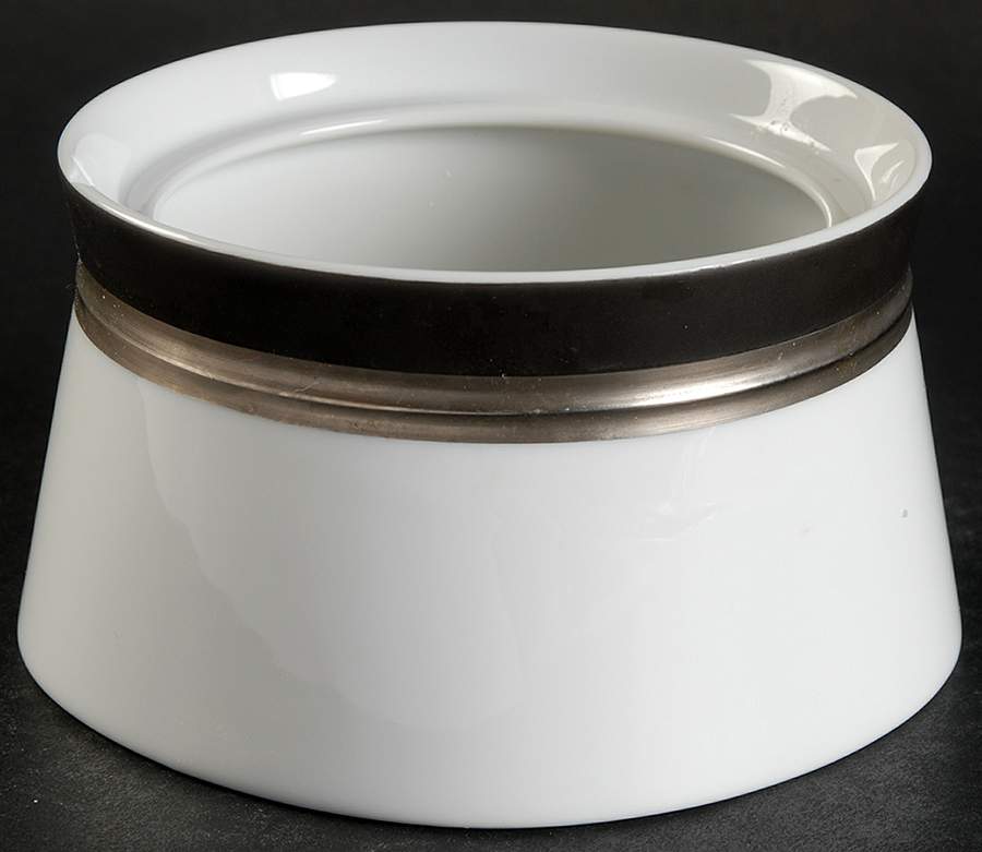Black Satin Sugar Bowl No Lid by Sango-1