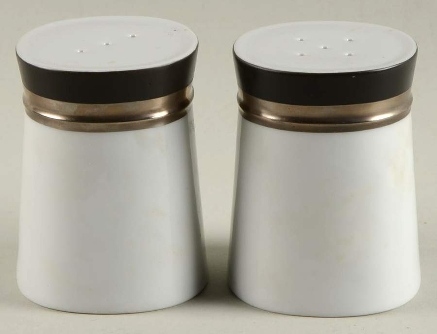 Black Satin Salt & Pepper Set by Sango-1