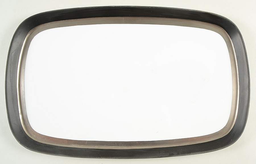 Black Satin 15" Oval Serving Platter by Sango-1