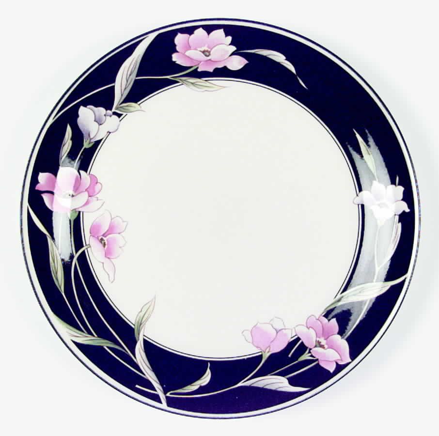 Black Satin Dinner Plate by Sango-1