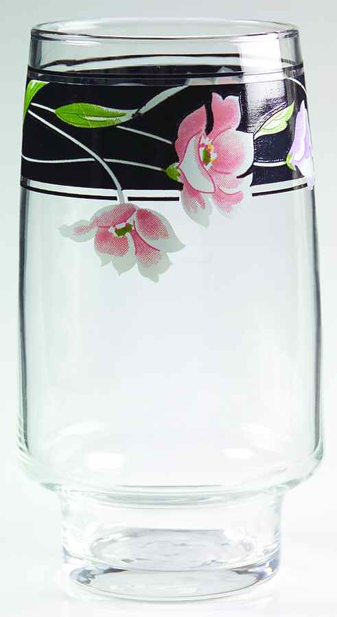 Black Satin 16 Oz Glassware Tumbler by Sango-1