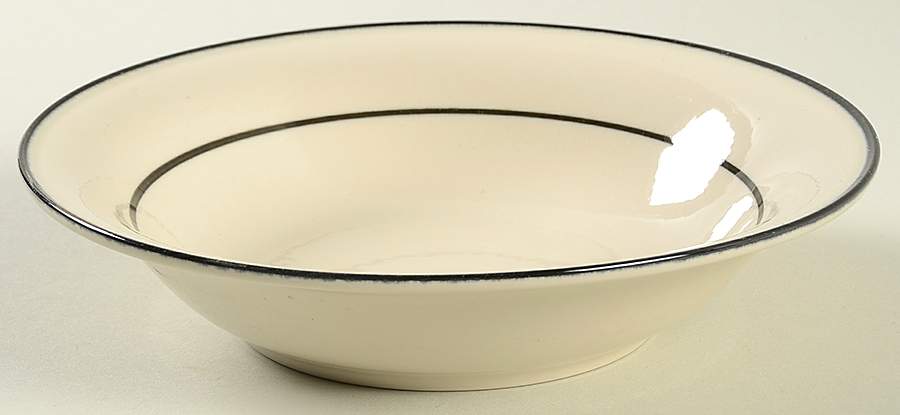 Black Satin Coupe Soup Bowl by Sango-1
