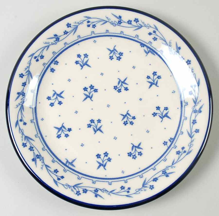 Bouquet Blue Salad Plate by Sango-1