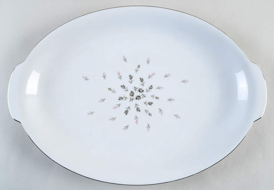 Boutonniere 16" Oval Serving Platter by Sango-1