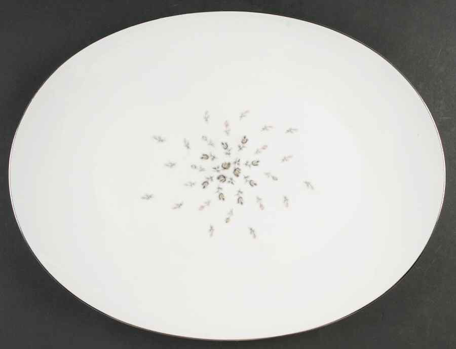 Boutonniere 16" Oval Serving Platter by Sango-1