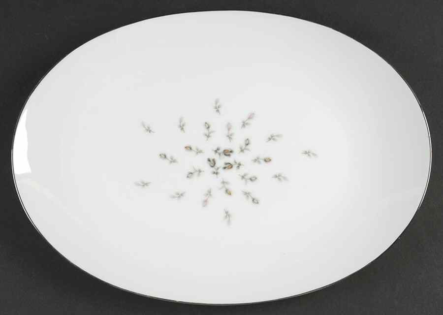 Boutonniere 12" Oval Serving Platter by Sango-1