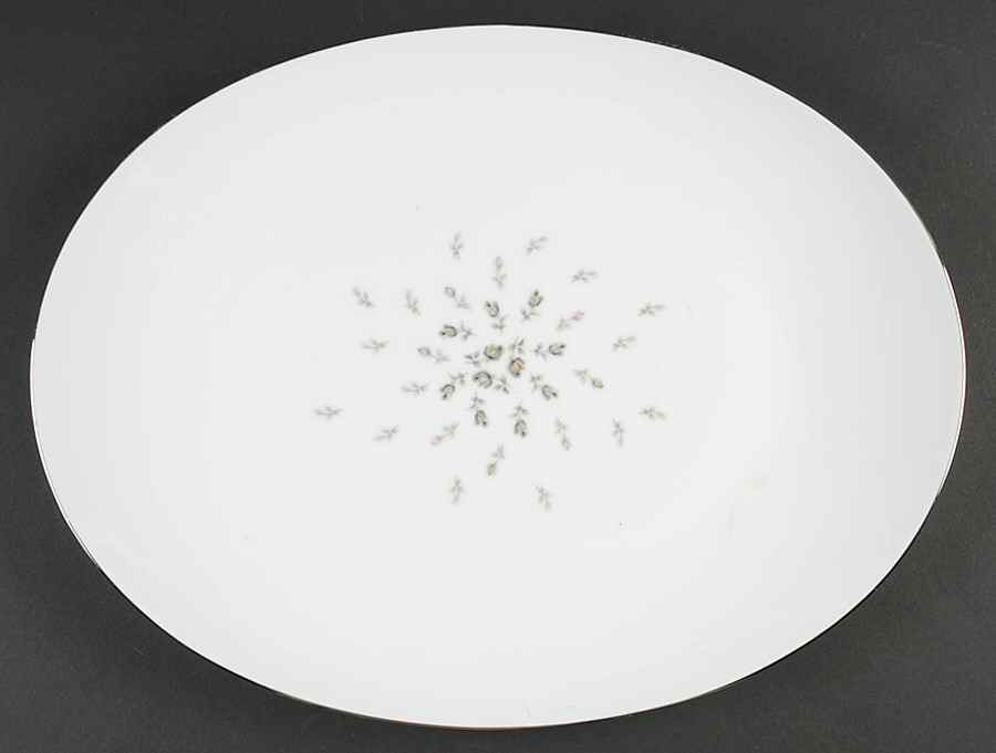 Boutonniere 15" Oval Serving Platter by Sango-1