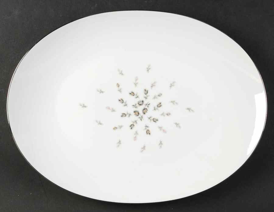 Boutonniere 14" Oval Serving Platter by Sango-1
