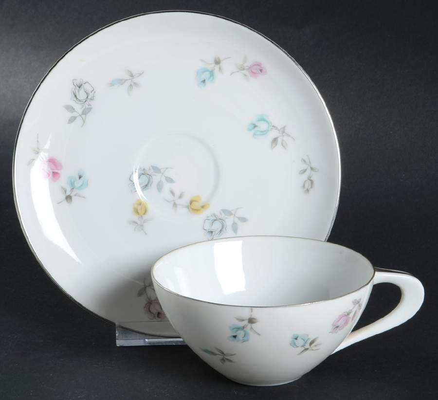 Bouquet Flat Cup & Saucer Set by Sango-1