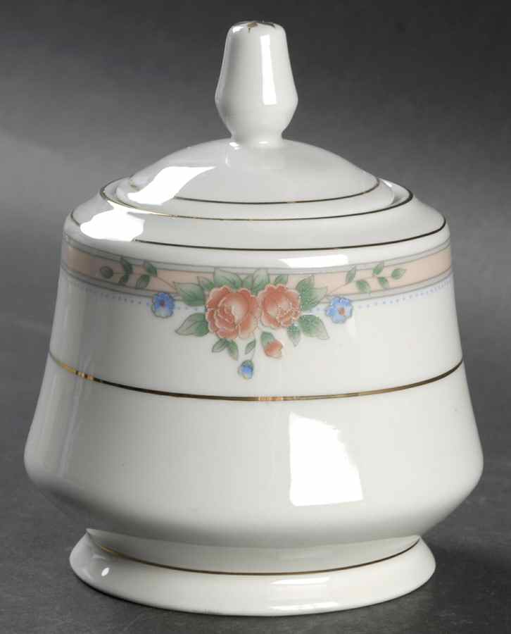 Bouquet Sugar Bowl & Lid by Sango-1