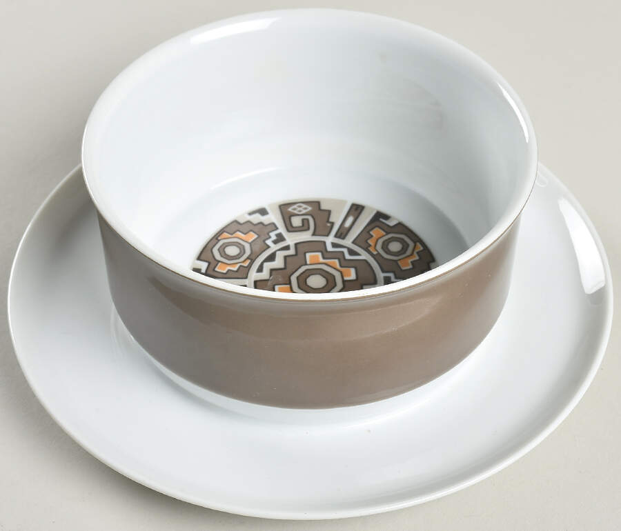 Bric A Brac Gravy Boat with Attached Underplate by Sango-1