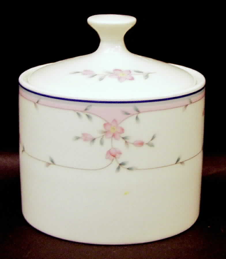 Bridal Rose Sugar Bowl & Lid by Sango-1