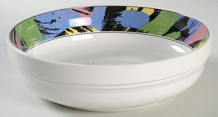 Brush Strokes 9" Round Vegetable Bowl by Sango-1