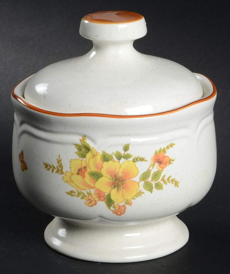Butterfly Sugar Bowl & Lid by Sango-1