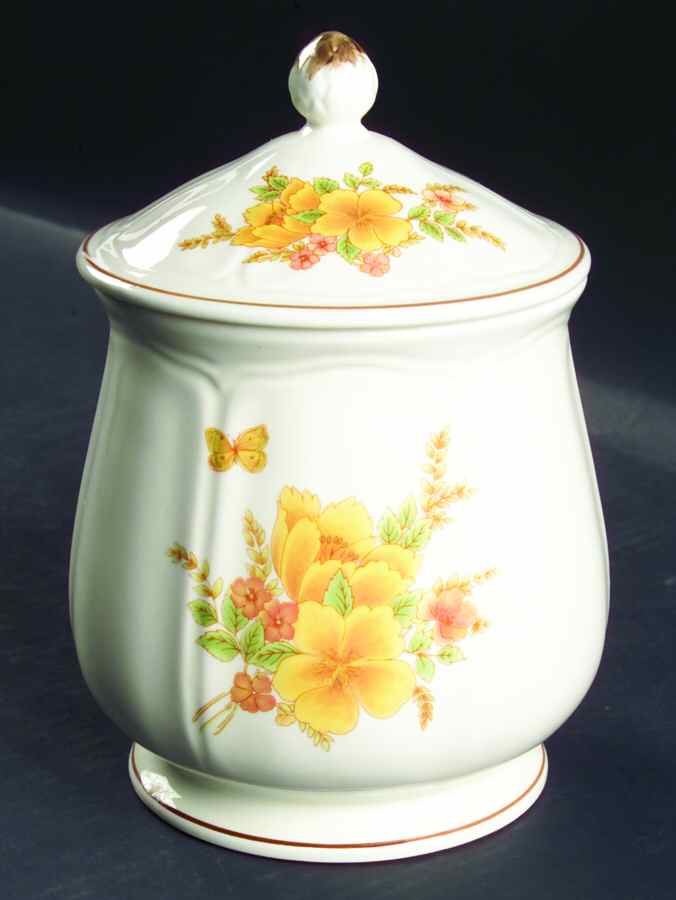 Butterfly II Large Canister & Lid by Sango-1