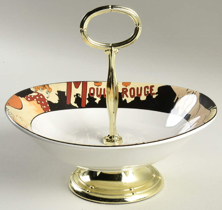 Cabaret 6"-7" Handled Footed Nut Dish HC by Sango-1