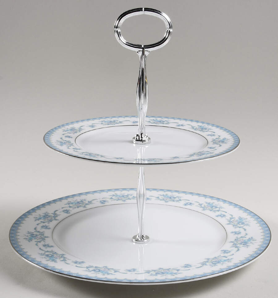Cahill 6 5/8"-10"  2 Tiered Serving Tray (Dp, Sp) HC by Sango-1