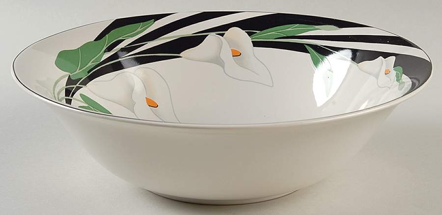 Calla Lilies 9" Round Vegetable Bowl by Sango-1